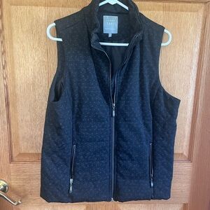 Lemon tart black quilted vest